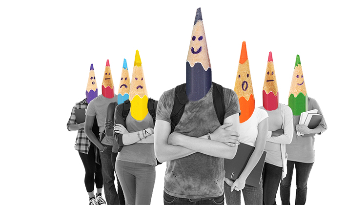 Docenten dienen niet in te kleuren